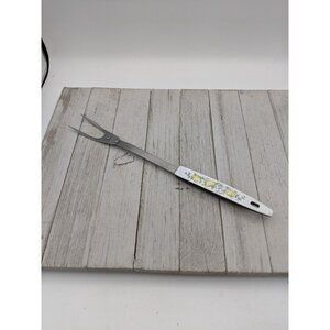 Veggies Handle #4 Stainless Steel Wide Meat Fork 12" USA Fruit Vintage